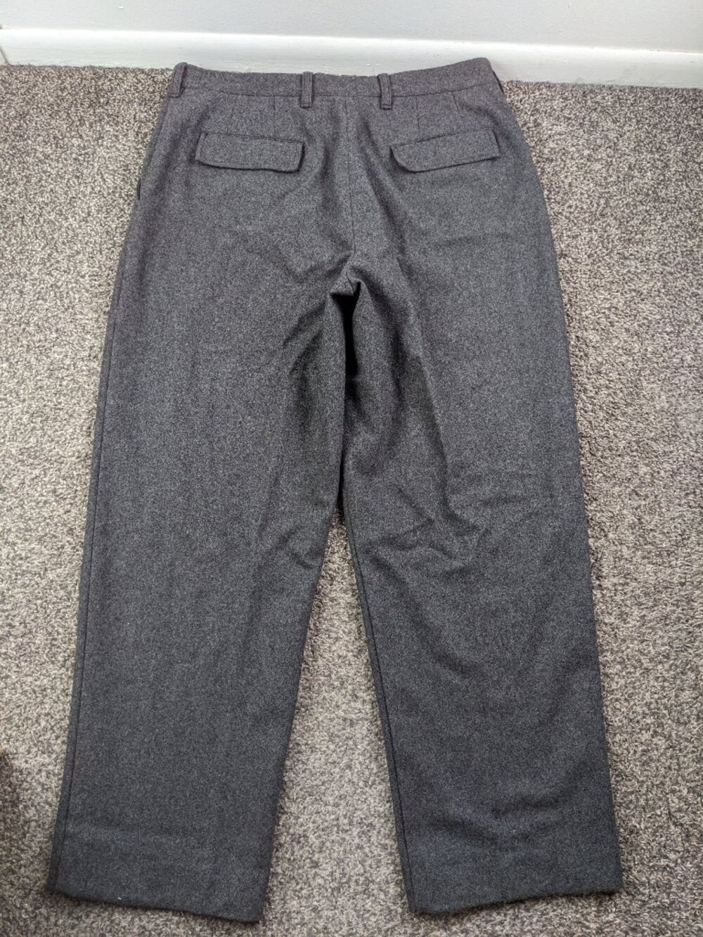 Vintage 90s J Crew Pants Heavy Flannel Wool Flap Pocket Hunting Mens 36x30